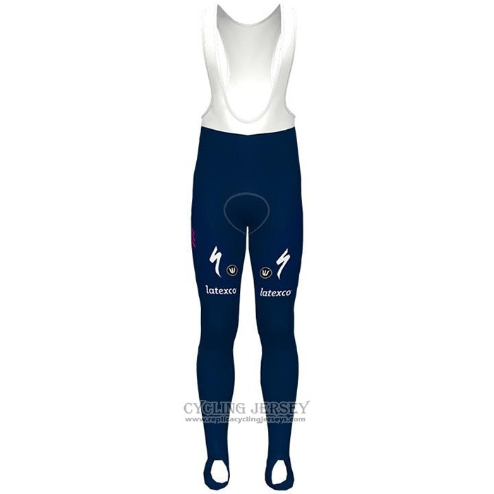 2021 Cycling Jersey Deceuninck Quick Step Blue Long Sleeve And Bib Tight
